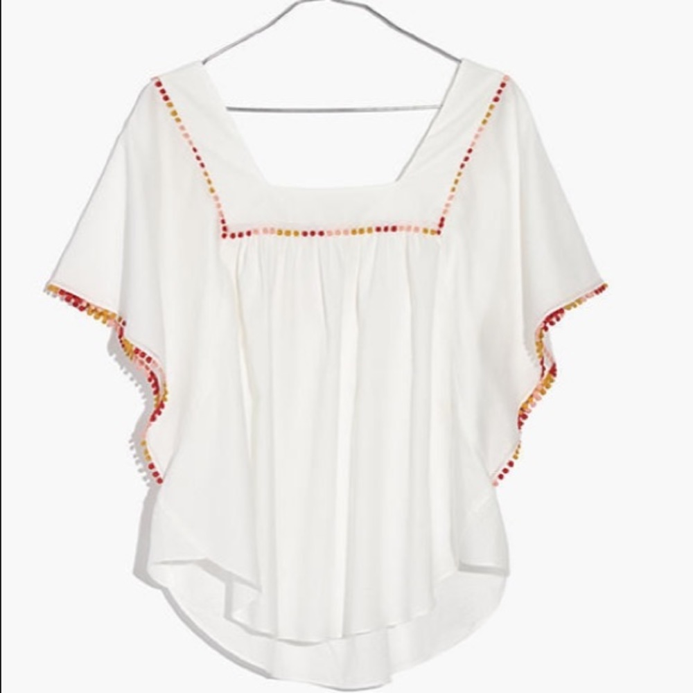 Madewell Pom Pom butterfly top